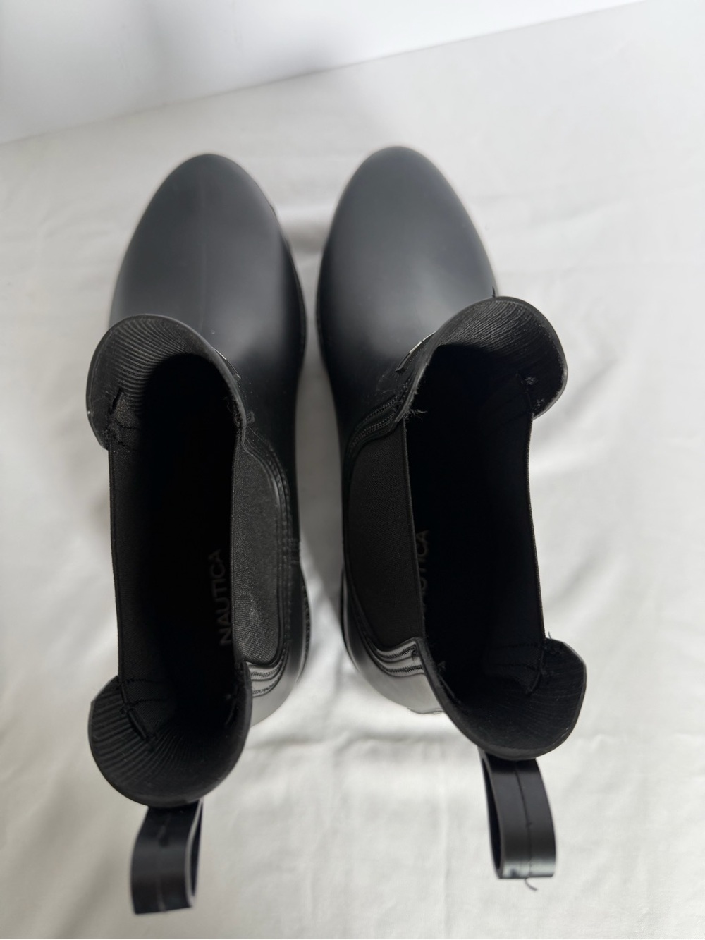 Nautica Black Chelsea Rain Ankle Boots - Picture 3 of 4